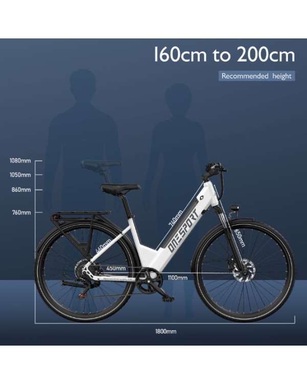 ONESPORT OT12 elektrinis dviratis (28