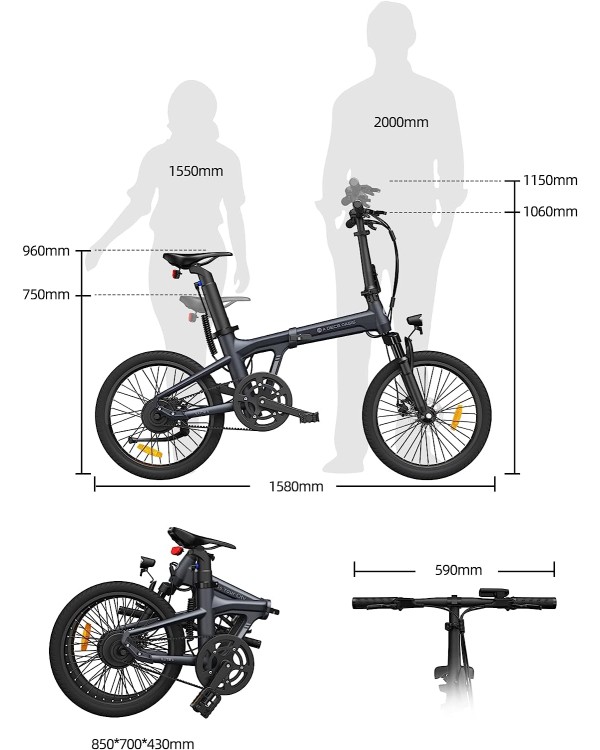 ADO Air 20S elektrinis dviratis