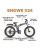 ENGWE X24 1000W 19.2+10Ah elektrinis dviratis