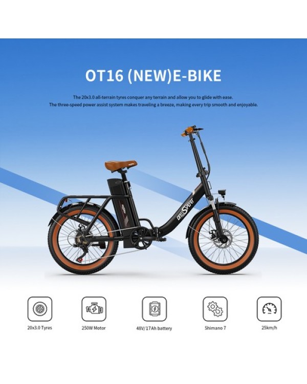 OneSport OT16-2 elektrinis dviratis