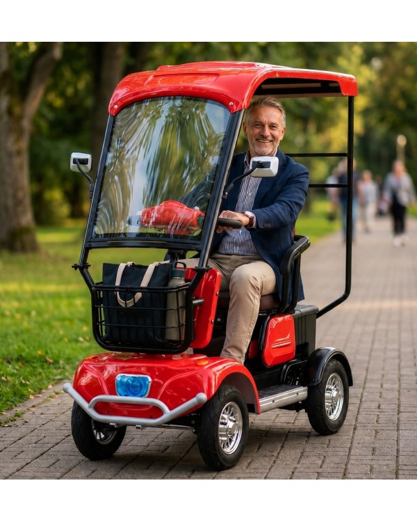 Elektrinis trivietis keturratis motoroleris su stogu FL-02 
