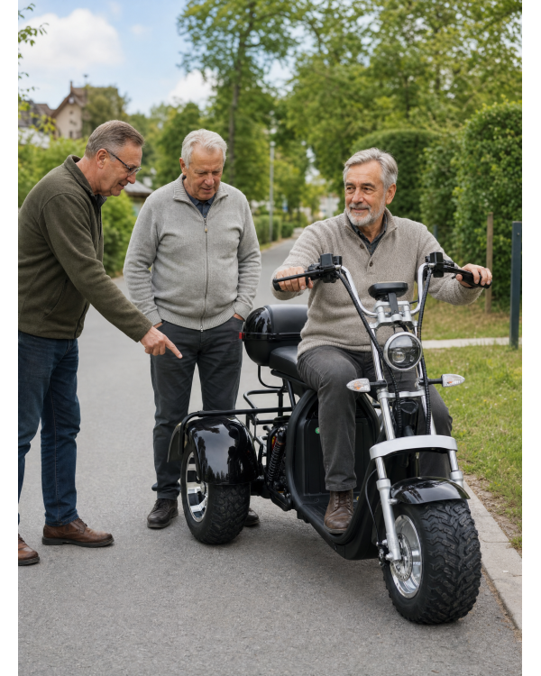 Elektrinis triratis motoroleris - čioperis Citycoco EB-05 PLUS 