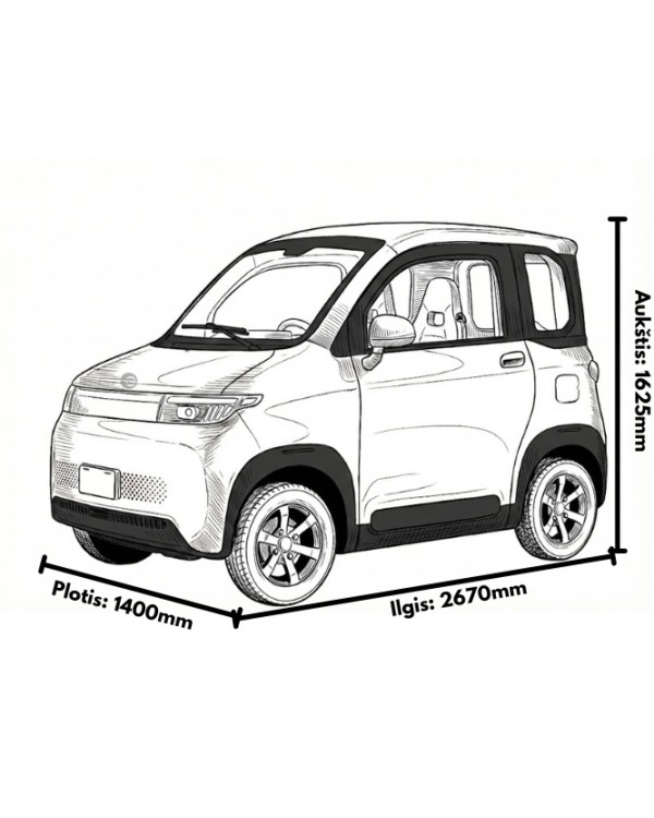 Elektrinis mini automobilis TUNA 4KW