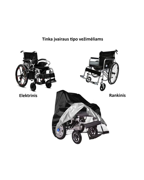 Uždangalas nuo lietaus neįgaliojo vežimėliui