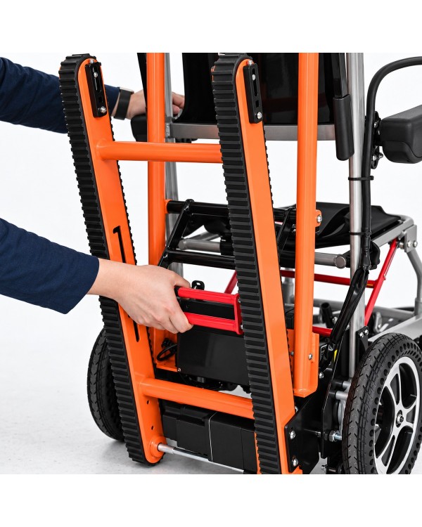 Elektrinis neįgaliųjų vežimėlis su laiptų kopikliu FL02 (2 in 1, iki 159 kg)