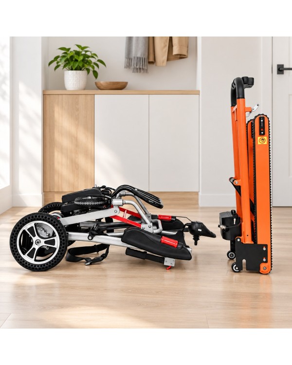 Elektrinis neįgaliųjų vežimėlis su laiptų kopikliu FL02 (2 in 1, iki 159 kg)
