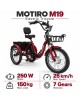 Triratis elektrinis dviratis Motiro "M19" raudonas