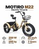 Sulankstomas triratis elektrinis dviratis Motiro "M22" kreminis