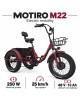 Sulankstomas triratis elektrinis dviratis Motiro "M22" raudonas