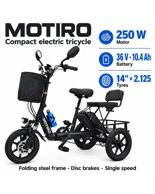 Triratis elektrinis dviratis Motiro "M12" sulankstomas