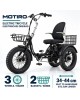 Triratis elektrinis dviratis Motiro "M43" sulankstomas juodas